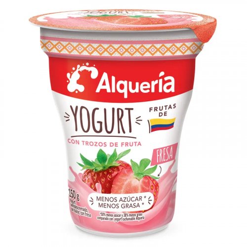 Yogurt Alqueria Vaso x 150 g Fresa