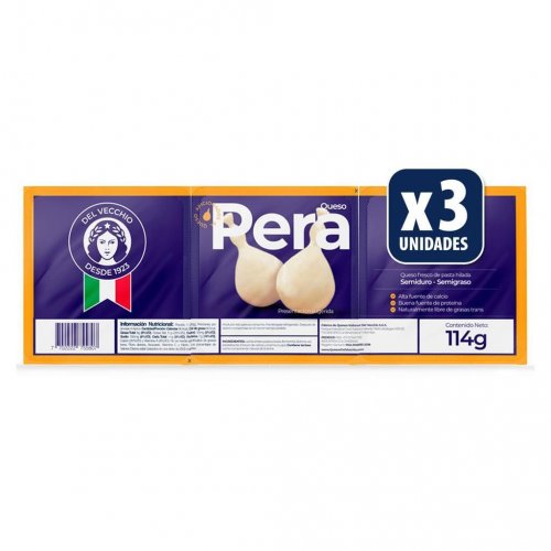 Queso Del Vecchio 3 und x 38 g c/u Pera 114g