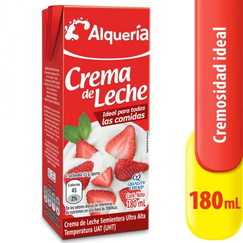 Crema De Leche Alqueria Semientera x 180 g