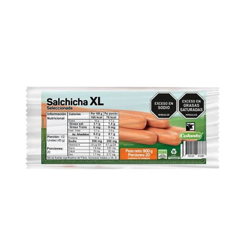 Salchicha Colanta XL x 900 g