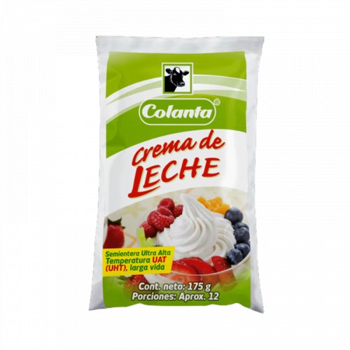 Crema De Leche Colanta Semientera Uht Bolsa x 175 g