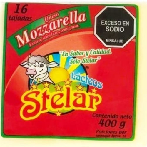 Queso Mozarella Stelar Tajado x 400 g
