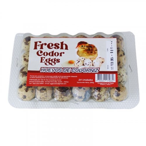 Huevos De Codorniz Fresh Codor Eggs Cubeta Plastica x 24 und