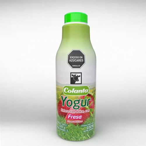 Yogurt Colanta Garrafa Fresa x 1000 ml