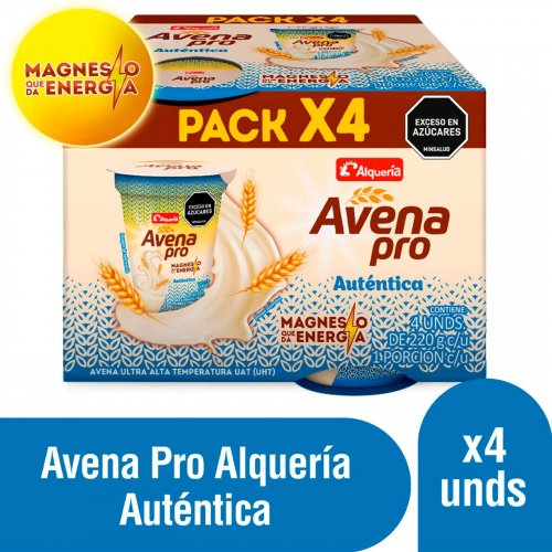 Avena Alqueria Pro Autentica Vaso 4 und x 880 g