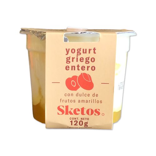 Yogurt Griego Sketos  Entero Frutos Amarillos x 120 g