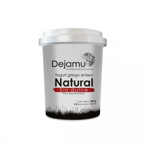 Yogurt Griego Dejamu Entero Natural Sin Dulce x 450 g