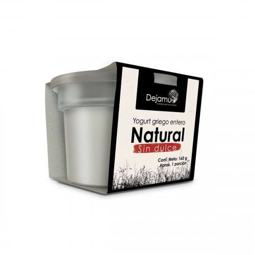 Yogurt Griego Dejamu Entero Natural Sin Dulce x 160 g