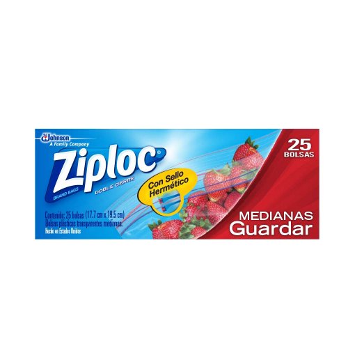 Bolsa Ziploc Almacenar Mediana  25 und