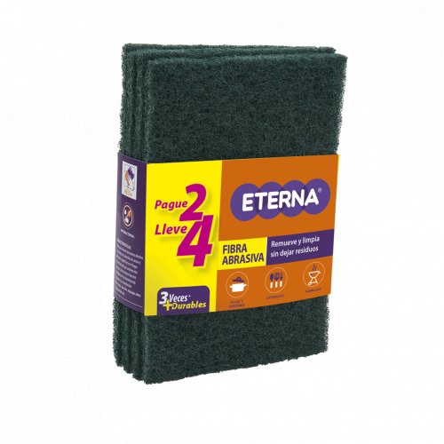 Fibra Eterna Antibacterial Abrasiva Pague 2 - Lleve 4