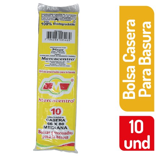 Bolsa Mercacentro Negra Ultra 56X80 10 und