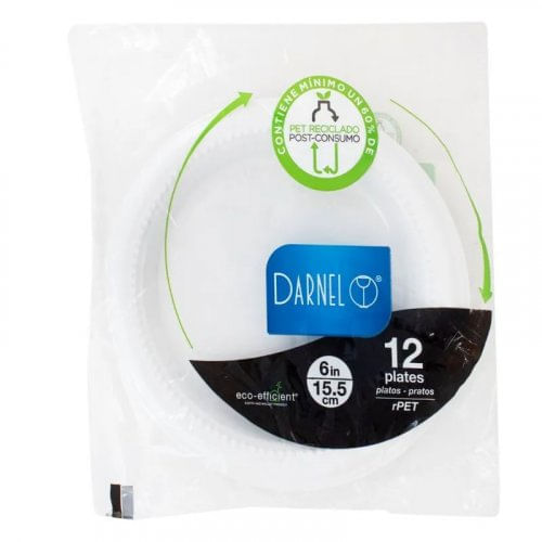 Plato Darnel Pet 15.5cm Blanco x 12 und