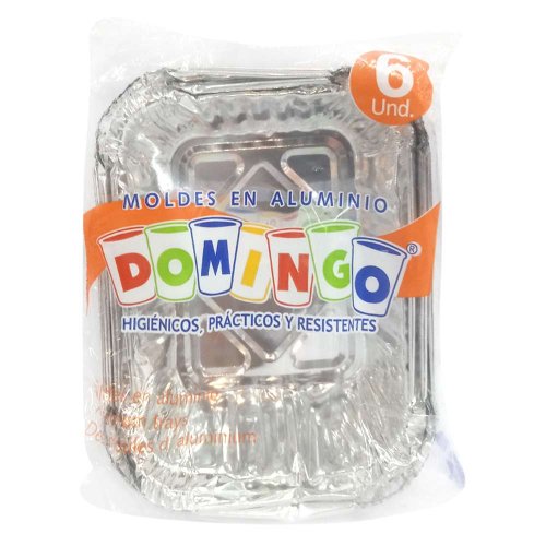 Molde Aluminio Domingo Lasagna x 6 Und