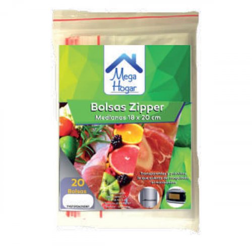 Bolsa Zipper Megahogar x 20 und 18 x 20 cm