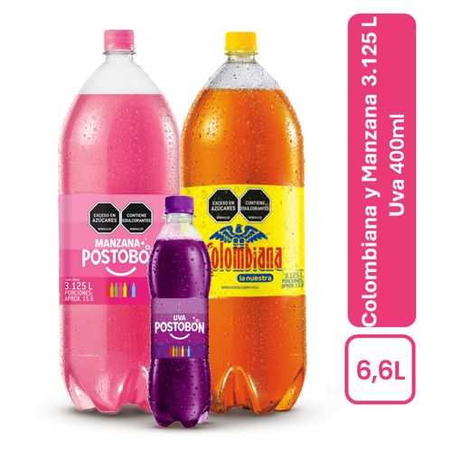 Gaseosa Postobon 2 x 3.125 ml Gratis Obsequio