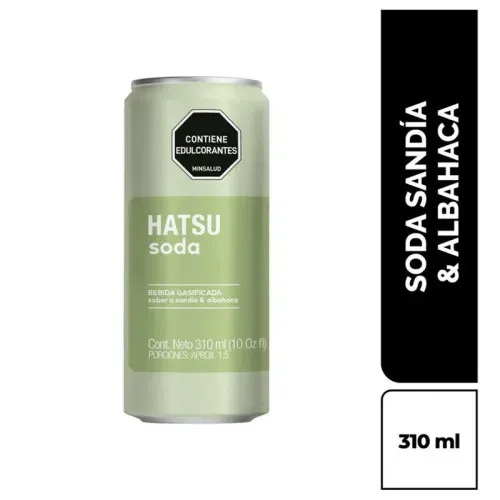 Soda Hatsu Sandia y Albahaca Lata x 310 ml