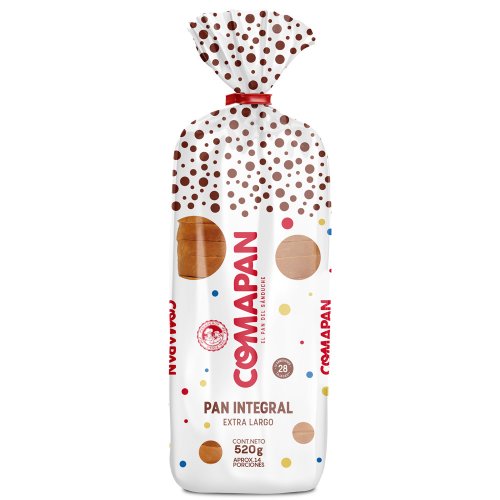 Pan Comapan Integral Extra Largo 520 g