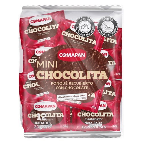 Ponqué Comapan Minichocolita 12 und