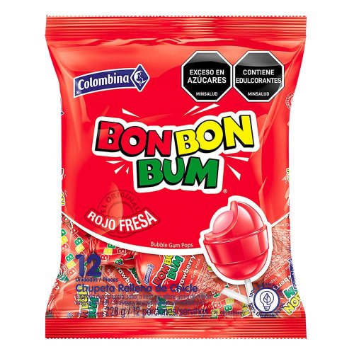Chupeta Bon Bon Bum X12 und Fresa 228 g