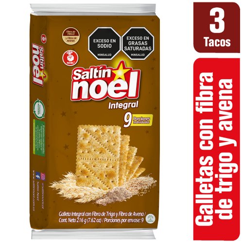 Galletas Saltín Integral Doble Fibra X 9 und / 216 g