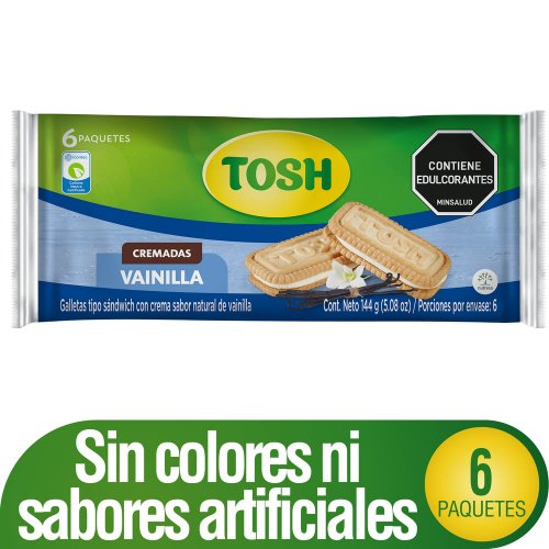 Galletas Tosh Vainilla X 6 Paq /144 g