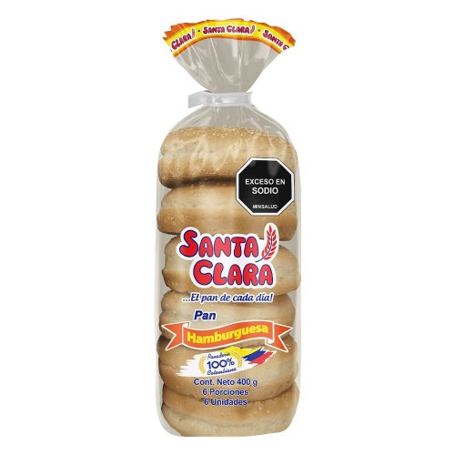 Pan Hamburguesa Santa Clara x 400g
