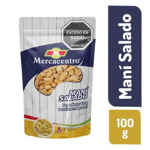 Maní Mercacentro 100 g Salado