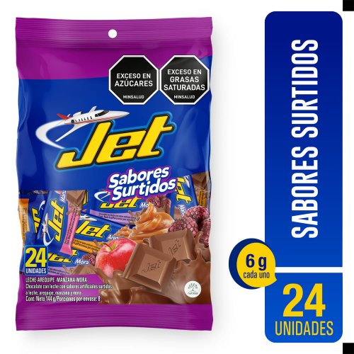 Chocolatina Jet Mini Sabores X 24 und Surtida 144 g