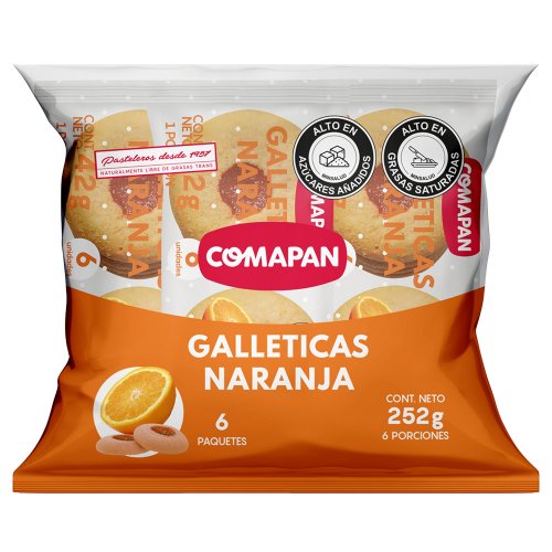 Galleta Comapan Naranja 6 Paq X 42 g