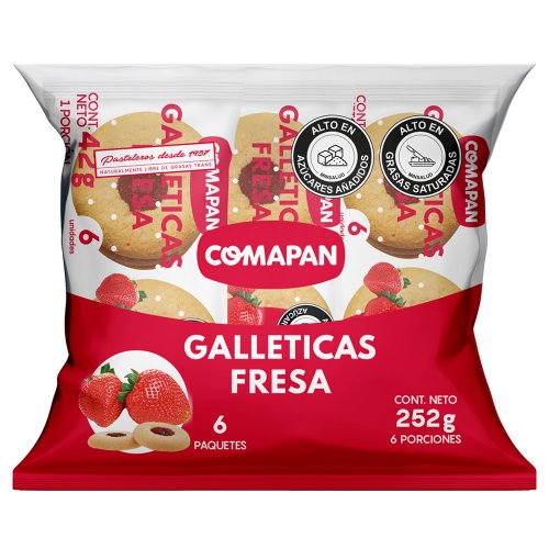 Galleta Comapan Fresa 6 Paq X 42 g
