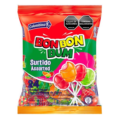 Chupeta Bon Bon Bum Surtido x 24 und 456 g