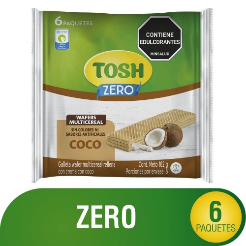 Galletas Tosh Wafer X 6 Paq Coco 162 g