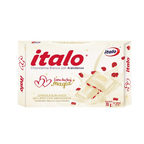 Chocolatina Italo Blanca Con Arándanos 70 g