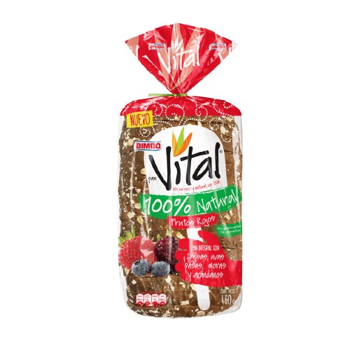 Pan Bimbo Vital Natural Frutos Rojos 460 g