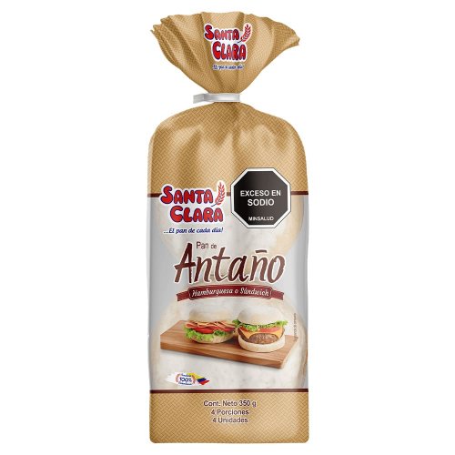 Pan Santa Clara Antaño Hamburguesa 350 g