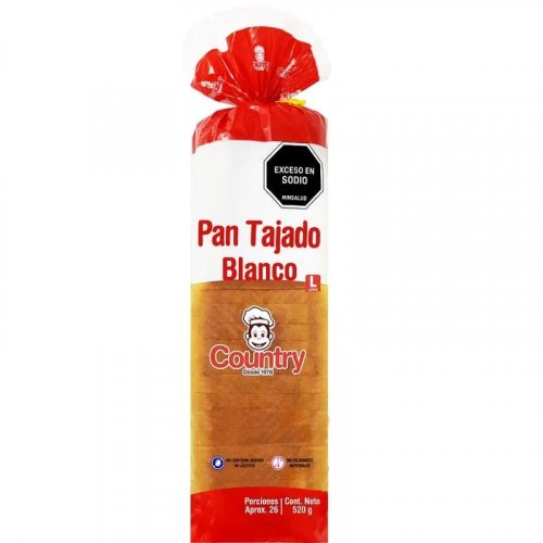 Pan El Country Blanco x 520 g Tajado