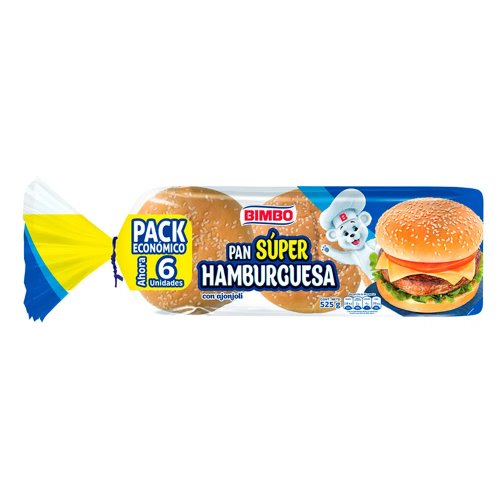 Pan Bimbo Súper Hamburguesa  X6 und 525 g
