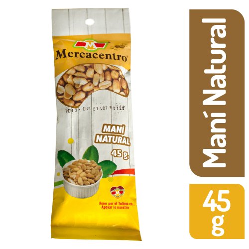 Maní Natural Mercacentro 45 g
