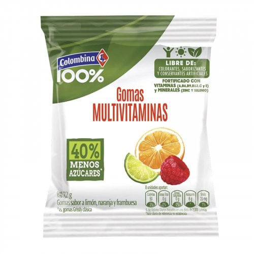 Gomas 100% Colombina Multivitaminas 72 g