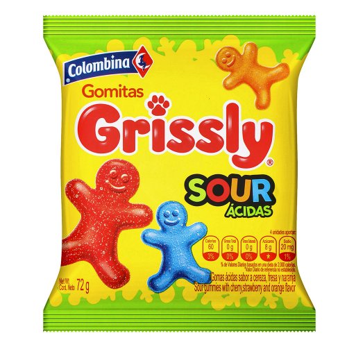 Gomas grissly 72 g Sour