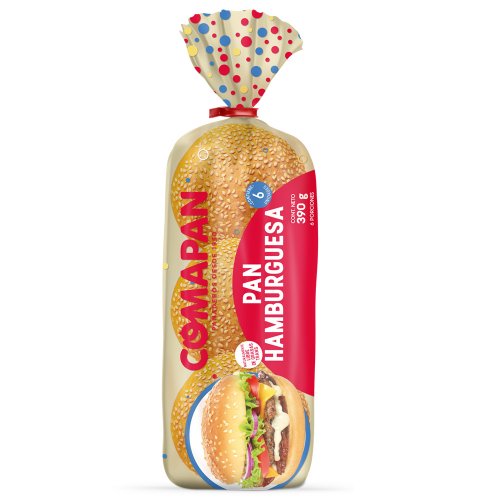 Pan Comapan  x 6 Hamburguesa 390g