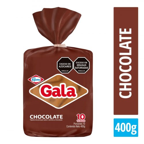 Ponqué Gala Ramo Chocolate Bloque 400 g