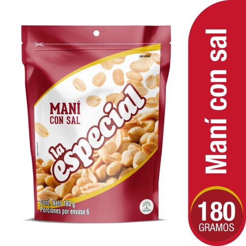 Mani La Especial Doy Pack Sal x 180 g