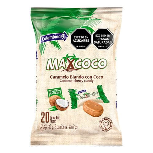 Caramelo Blando Max Coco x 20 und