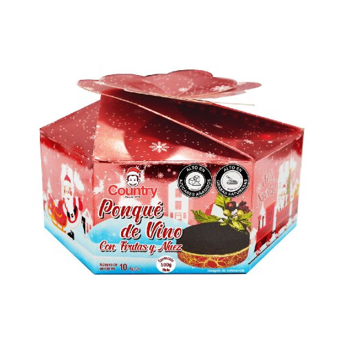 Ponque El Country Vino y Frutas 500g