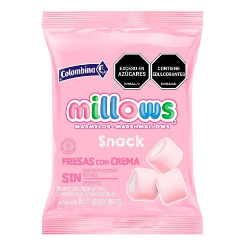 Millows Fresas Con Crema x 35 g
