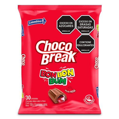 Dulce Chocobreak Relleno De Bom Bom Bum x 150 g