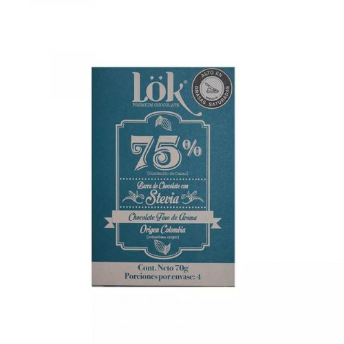 Chocolate Lok 75% Stevia x 70 g