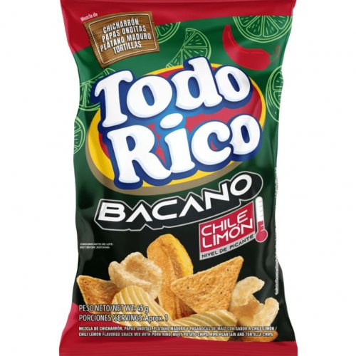 Todo Rico Super Ricas Bacano Chile Limon x 45 g
