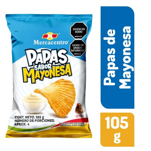 Papas Mercacentro Mayonesa x 105 g